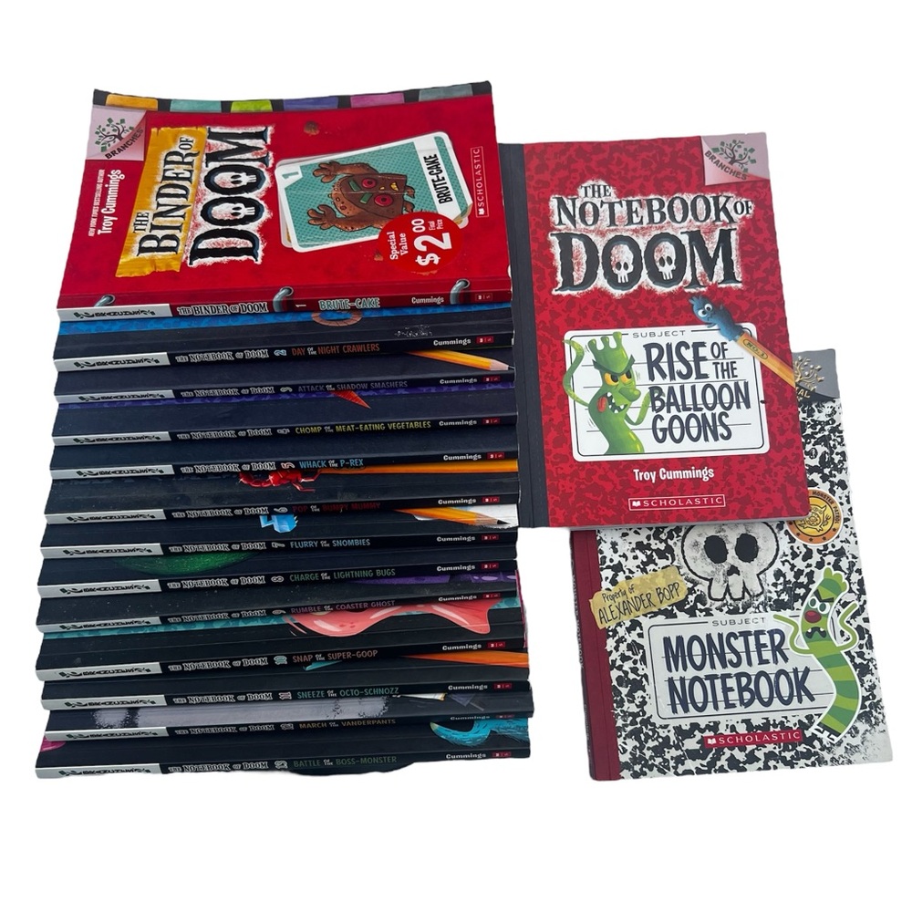 Notebook of Doom Complete Scholastic Book Series by Troy Cummings, 15 paperbacks